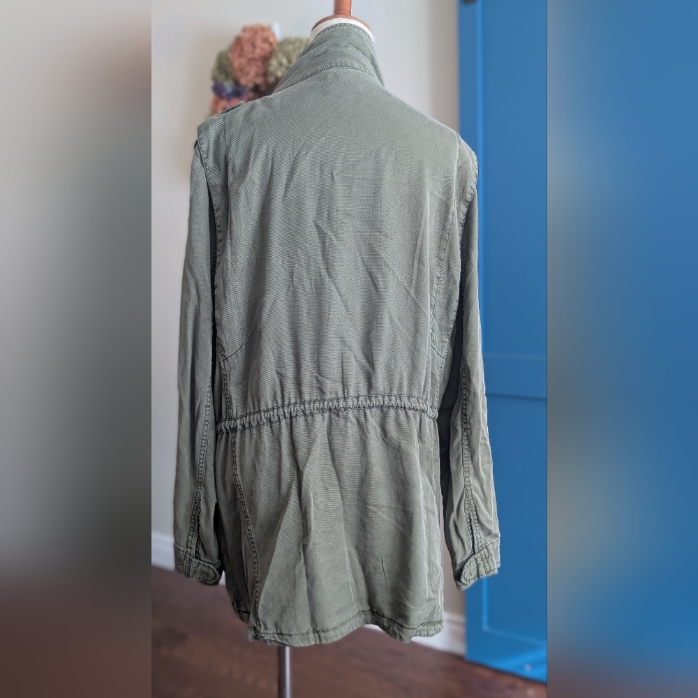 Buffalo David Bitton Jacket Women Medium Army Green Barn Chore Field Canvas Coat - Picture 6 of 10